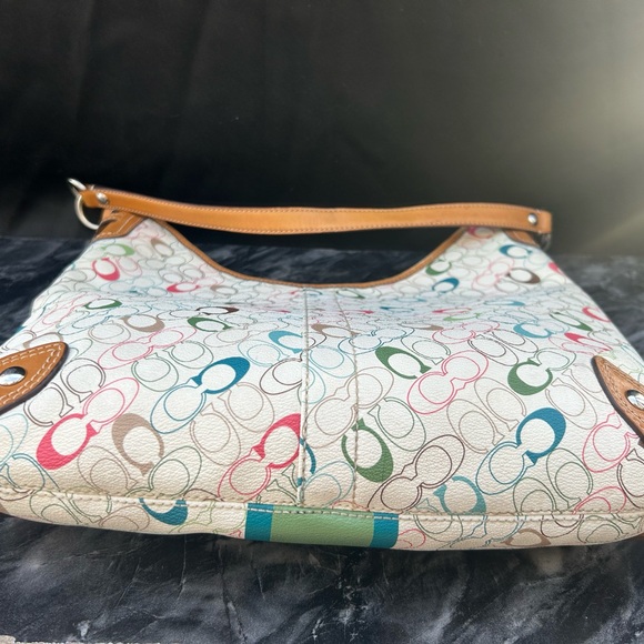 Coach Chelsea Heritage Signature Stripe Hobo No.C1069-F15138 - Picture 12 of 16